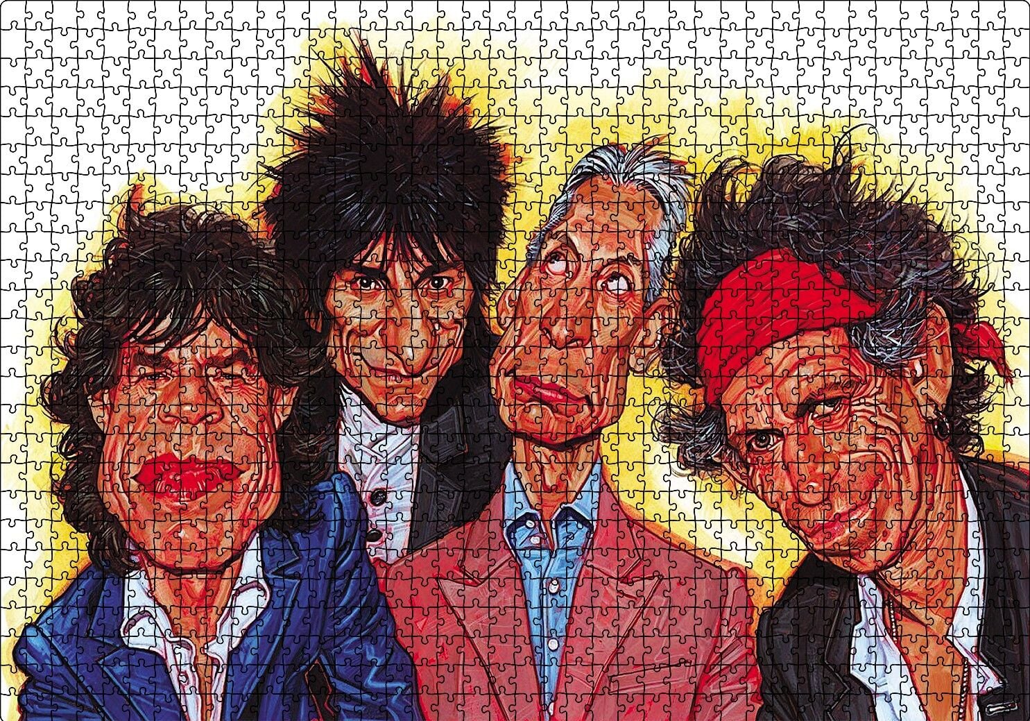 Rolling Solist Karikatür Çizim Puzzle Yapboz MDF Ahşap 1000 Parça 49 cm X 68 cm