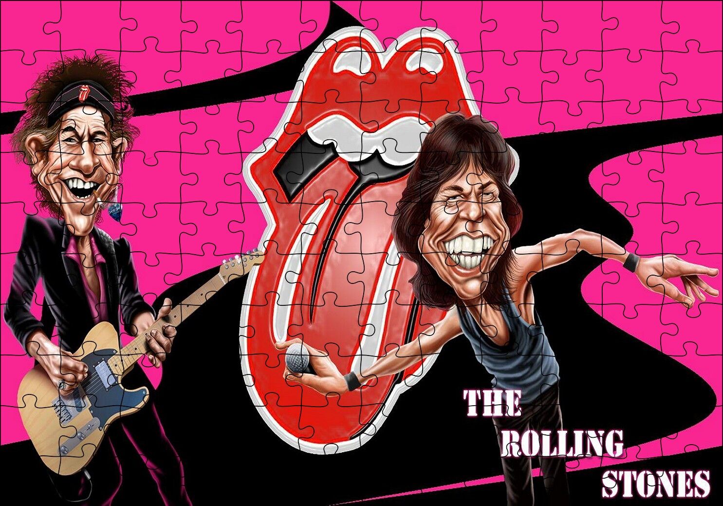 Rolling Solist Karikatürize Çizim Puzzle Yapboz MDF Ahşap 120 Parça 24 cm X 34 cm
