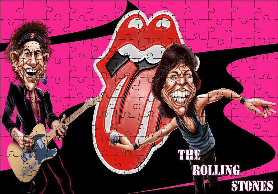 Rolling Solist Karikatürize Çizim Puzzle Yapboz MDF Ahşap 120 Parça 24 cm X 34 cm