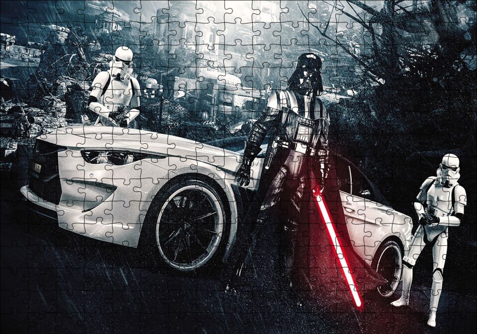 Sprint Football Star Wars Otomobil Puzzle Yapboz MDF Ahşap 255 Parça 34 cm X 49 cm