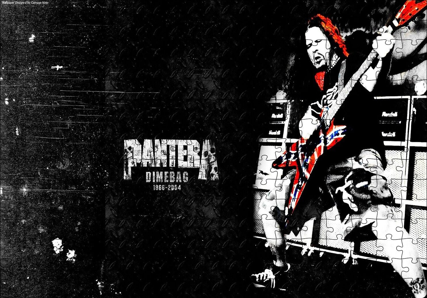 Pantera Solist Dimebag Darrell Puzzle Yapboz MDF Ahşap 255 Parça 34 cm X 49 cm