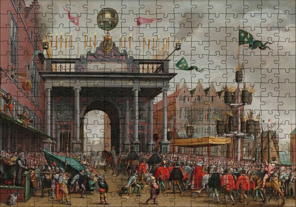 Zafer Takı ve Kralın Şehre Girişi Puzzle Yapboz MDF Ahşap 255 Parça 34 cm X 49 cm