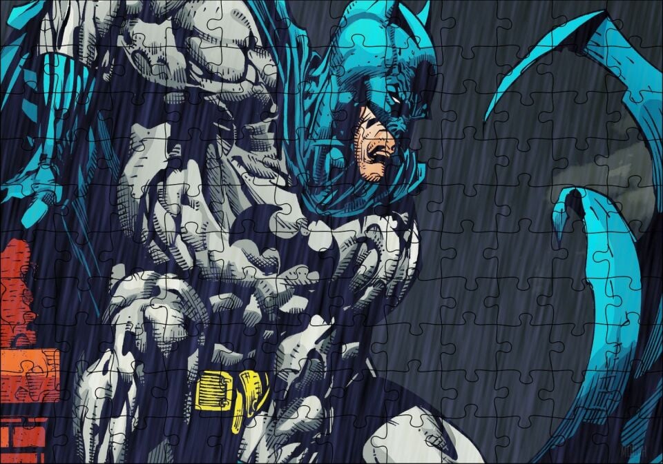 Süper Kahraman Batman Çizgi Roman Görseli Puzzle Yapboz MDF Ahşap