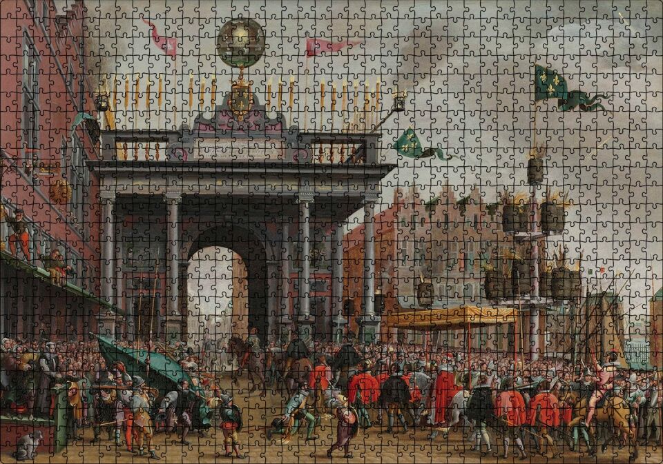 Zafer Takı ve Kralın Şehre Girişi Puzzle Yapboz MDF Ahşap 1000 Parça 49 cm X 68 cm