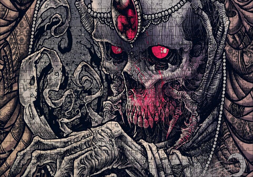 Carnifex Die Without Hope Görseli Puzzle Yapboz MDF Ahşap 500 Parça 49 cm X 68 cm