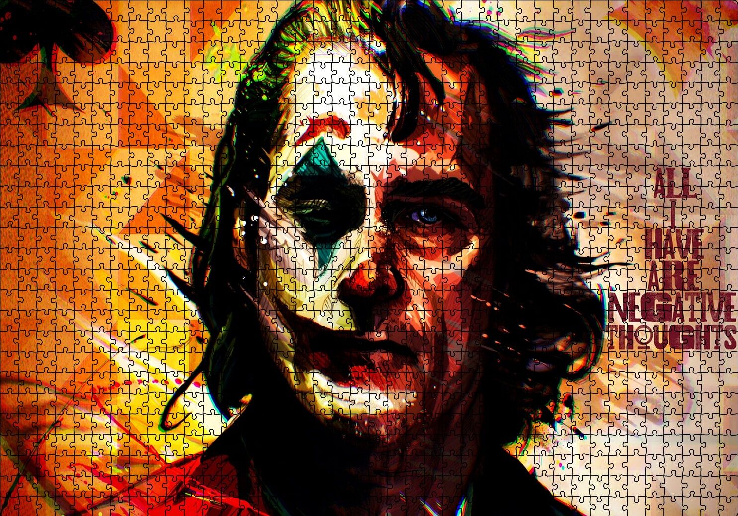 Joker Tüm Sahip Olduğum Olumsuz Düşünceler Puzzle Yapboz MDF Ahşap 1000 Parça 49 cm X 68 cm
