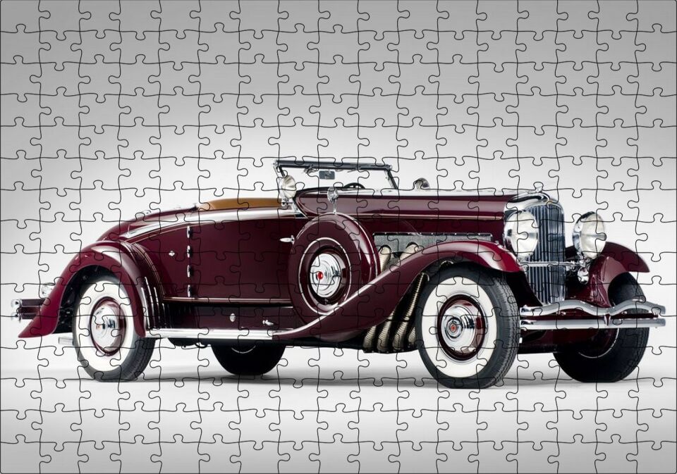 Duesenberg Model J 1920-1929 Puzzle Yapboz MDF Ahşap 255 Parça 34 cm X 49 cm