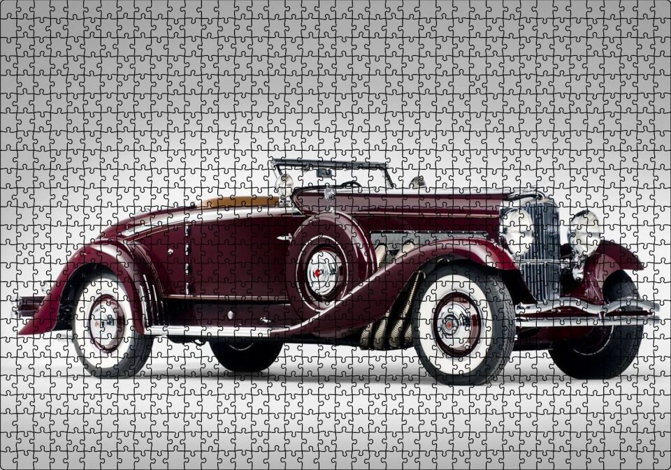 Duesenberg Model J 1920-1929 Puzzle Yapboz MDF Ahşap 1000 Parça 49 cm X 68 cm