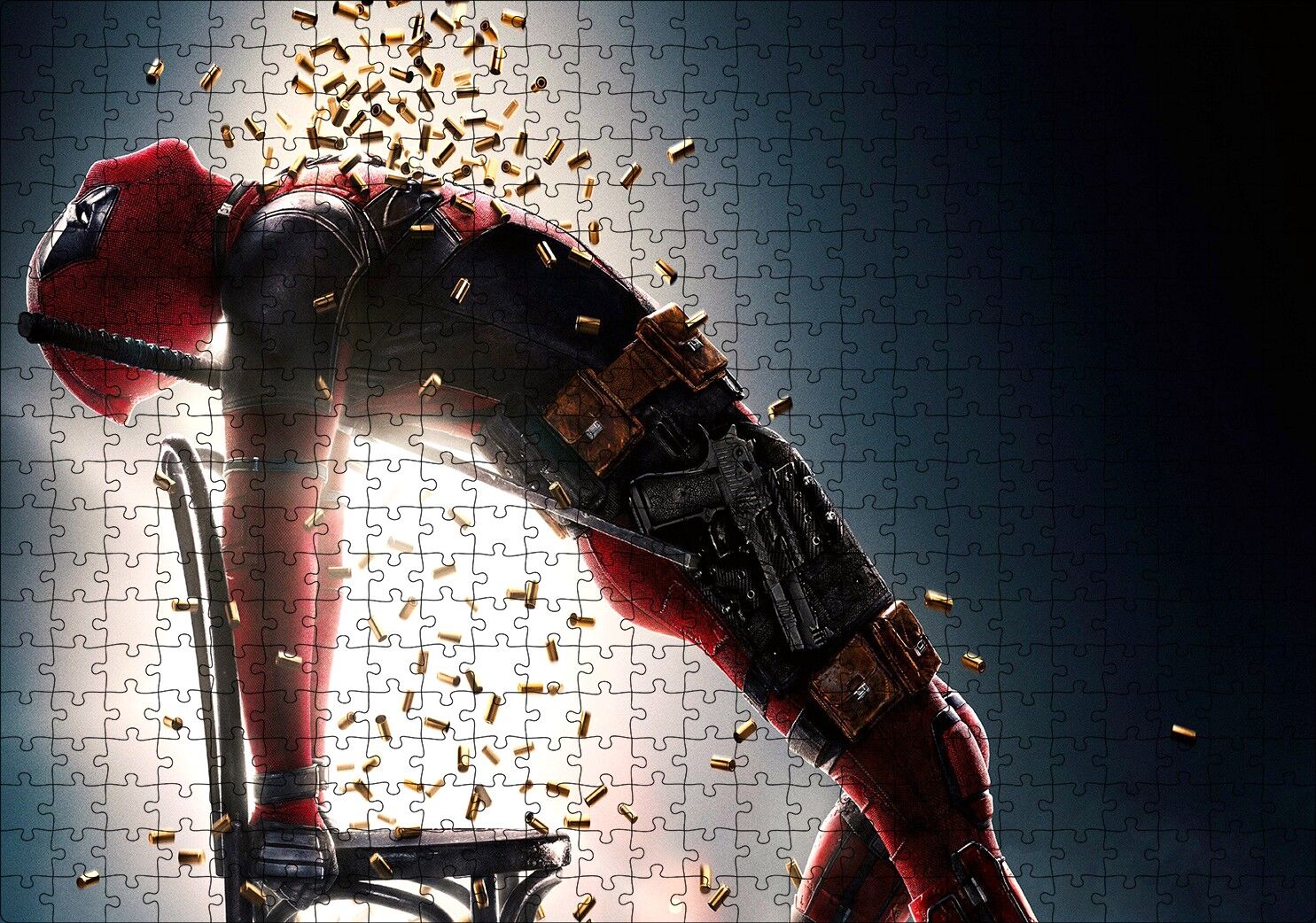 Deadpool ve Boş Kovanlar Puzzle Yapboz MDF Ahşap 500 Parça 49 cm X 68 cm