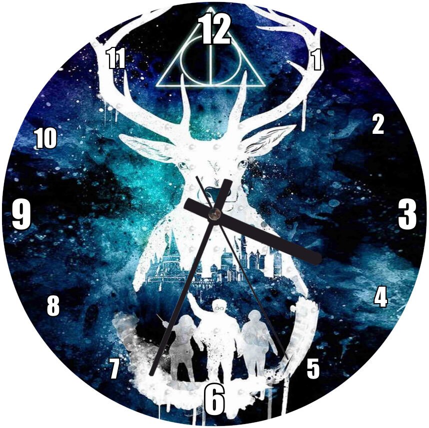 Harry Potter Suluboya Görseli Mdf Ahşap Duvar Saati