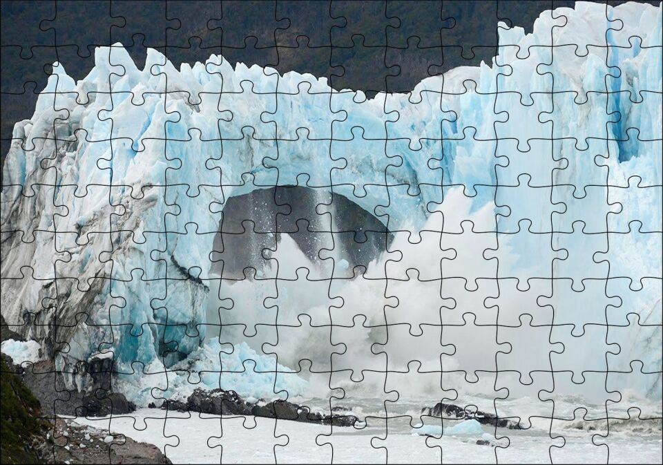 Eriyip Kopan Buzullar Puzzle Yapboz MDF Ahşap