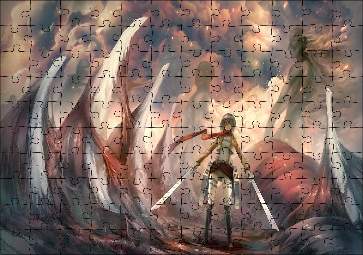 Titan'a Tarihçi Görseli Puzzle Yapboz MDF Ahşap