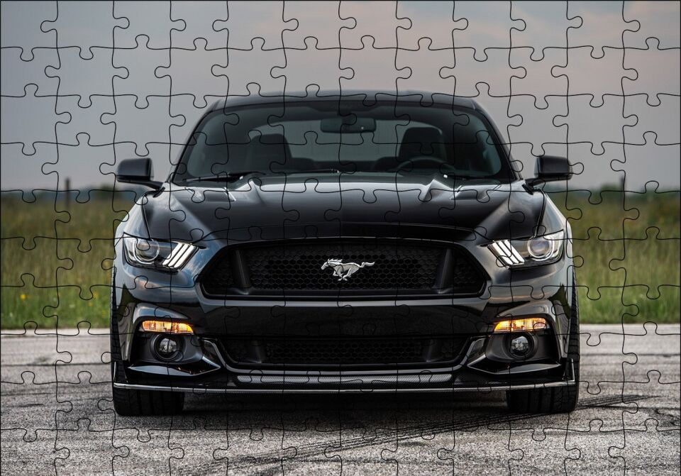 Ford Mustang Hennessey Anniversary Edition Puzzle Yapboz MDF Ahşap