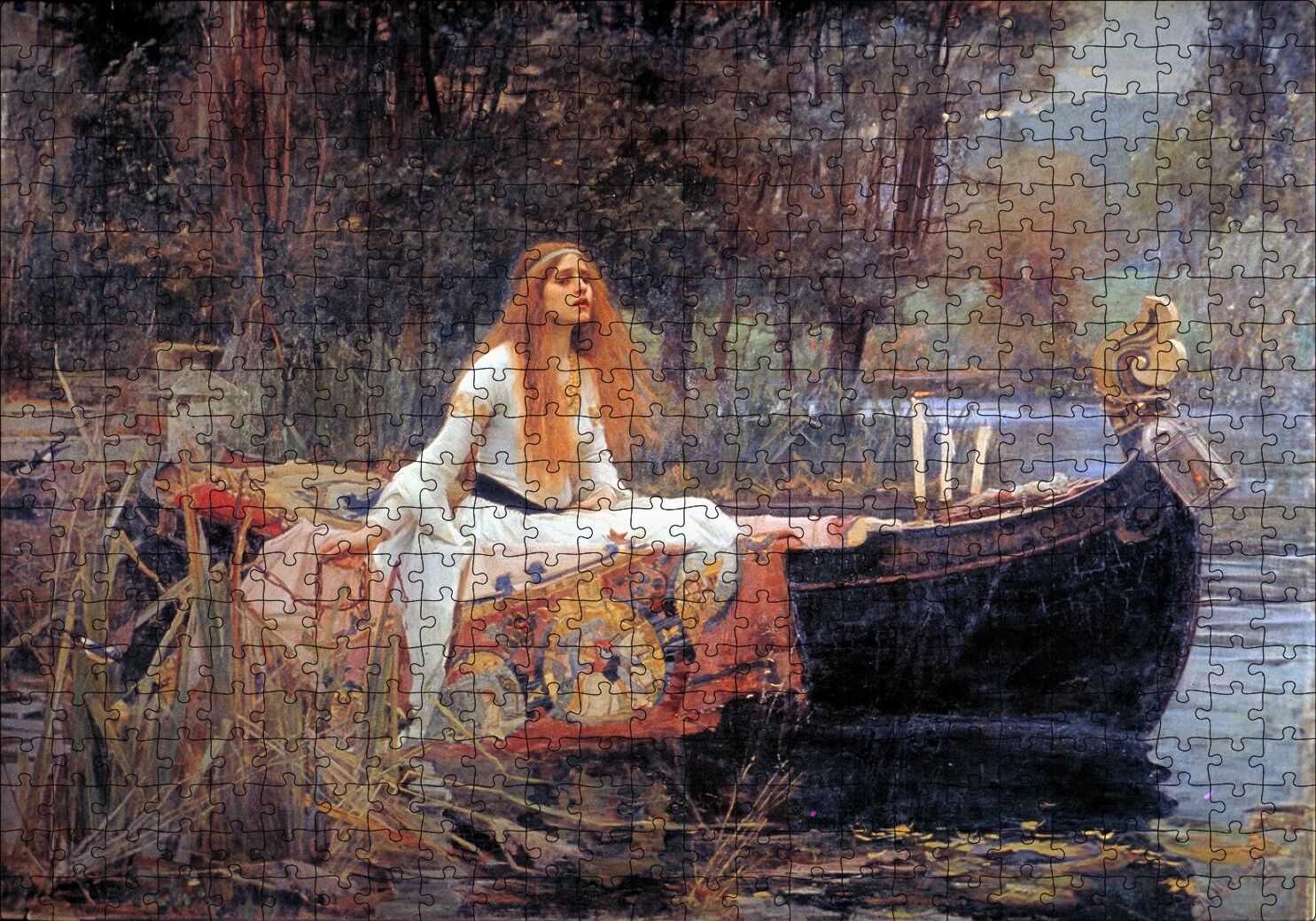 Shalott Leydisi John William Waterhouse Puzzle Yapboz MDF Ahşap 500 Parça 49 cm X 68 cm