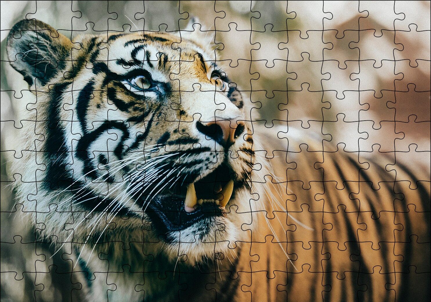 Kaplan Saldırıya Hazır Puzzle Yapboz MDF Ahşap 120 Parça 24 cm X 34 cm