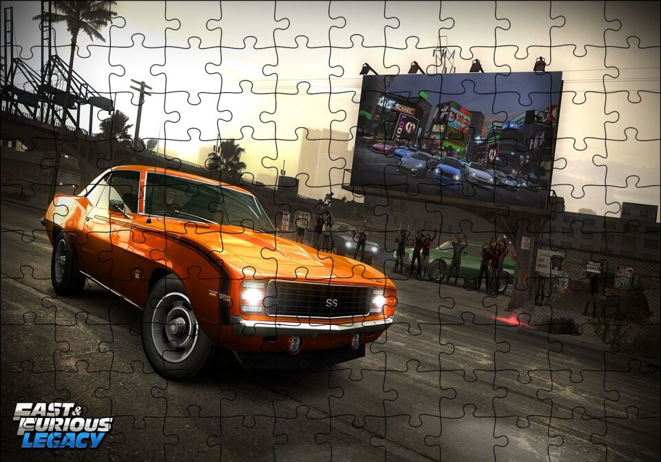 Hızlı ve Öfkeli Turuncu SS Puzzle Yapboz MDF Ahşap