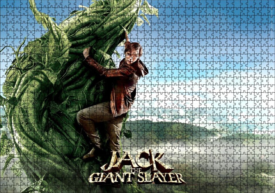 Dev Avcısı Jack ve Sarmaşığı Puzzle Yapboz MDF Ahşap 1000 Parça 49 cm X 68 cm