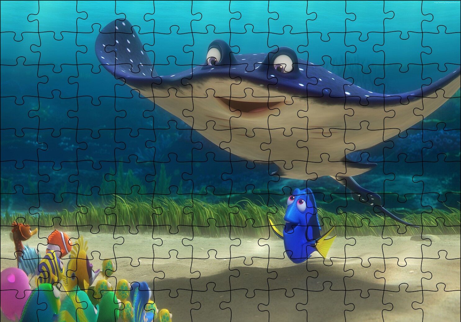 Finding Dory Anaç Balık Puzzle Yapboz MDF Ahşap