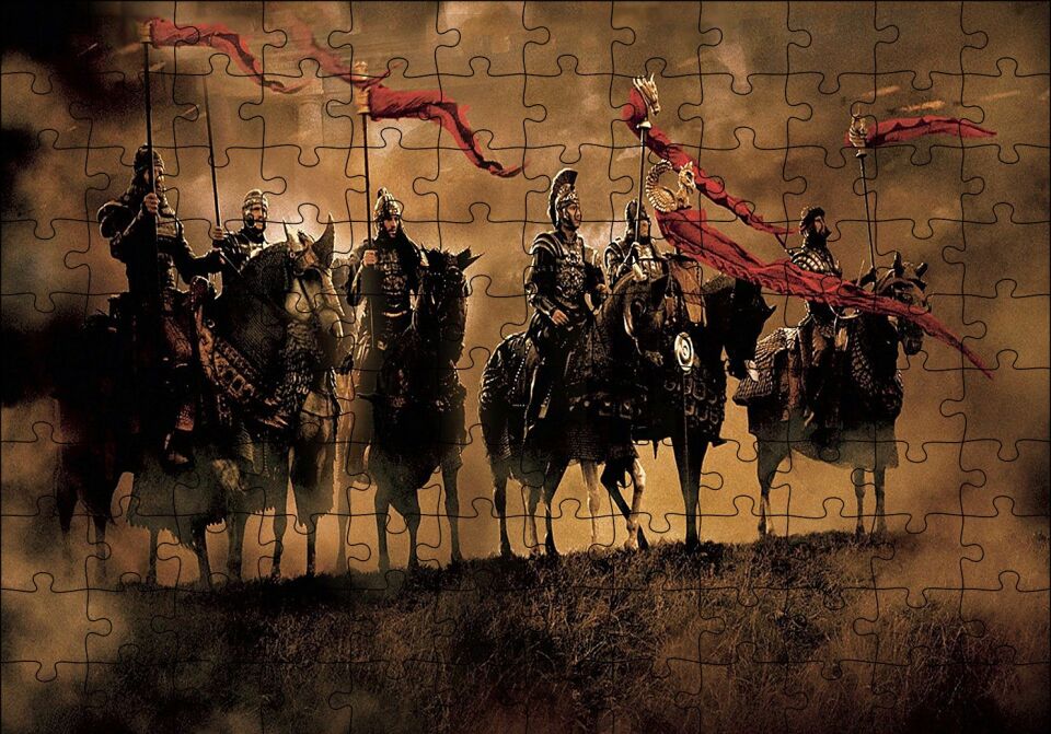 King Arthur Atlılar Puzzle Yapboz MDF Ahşap