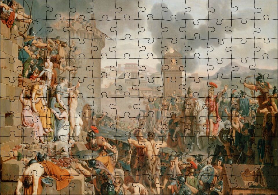 Roma Savaşları Görseli Puzzle Yapboz MDF Ahşap 120 Parça 24 cm X 34 cm
