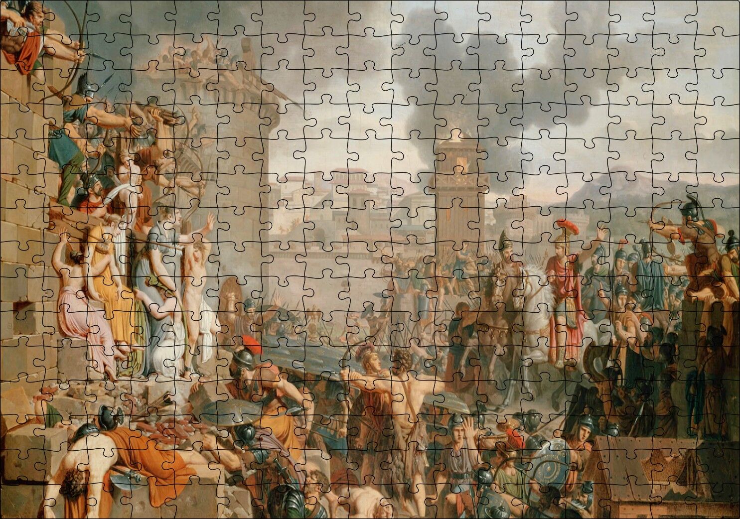 Roma Savaşları Görseli Puzzle Yapboz MDF Ahşap 255 Parça 34 cm X 49 cm