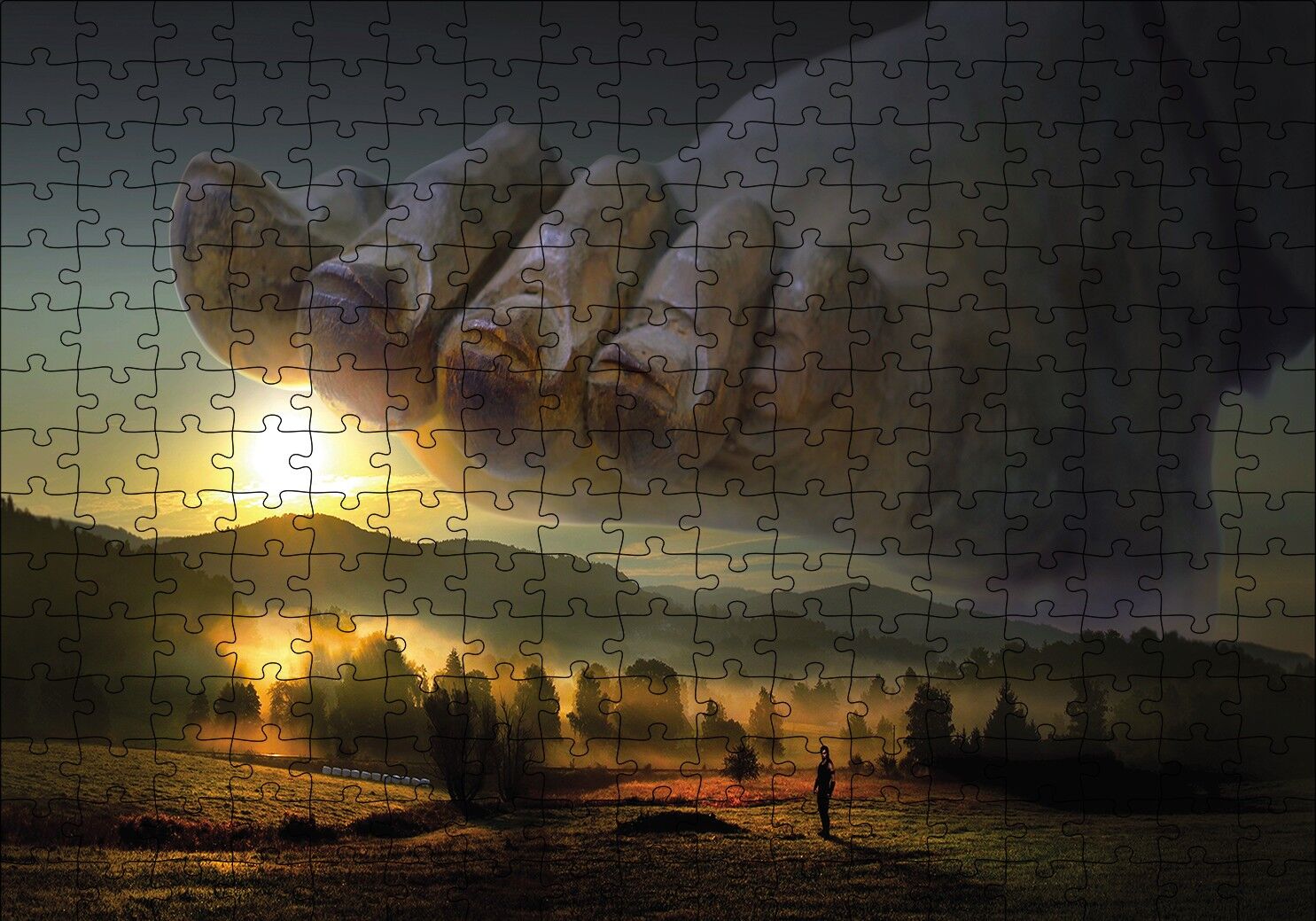 Adam Doğa Ayak Gücü Puzzle Yapboz MDF Ahşap 255 Parça 34 cm X 49 cm