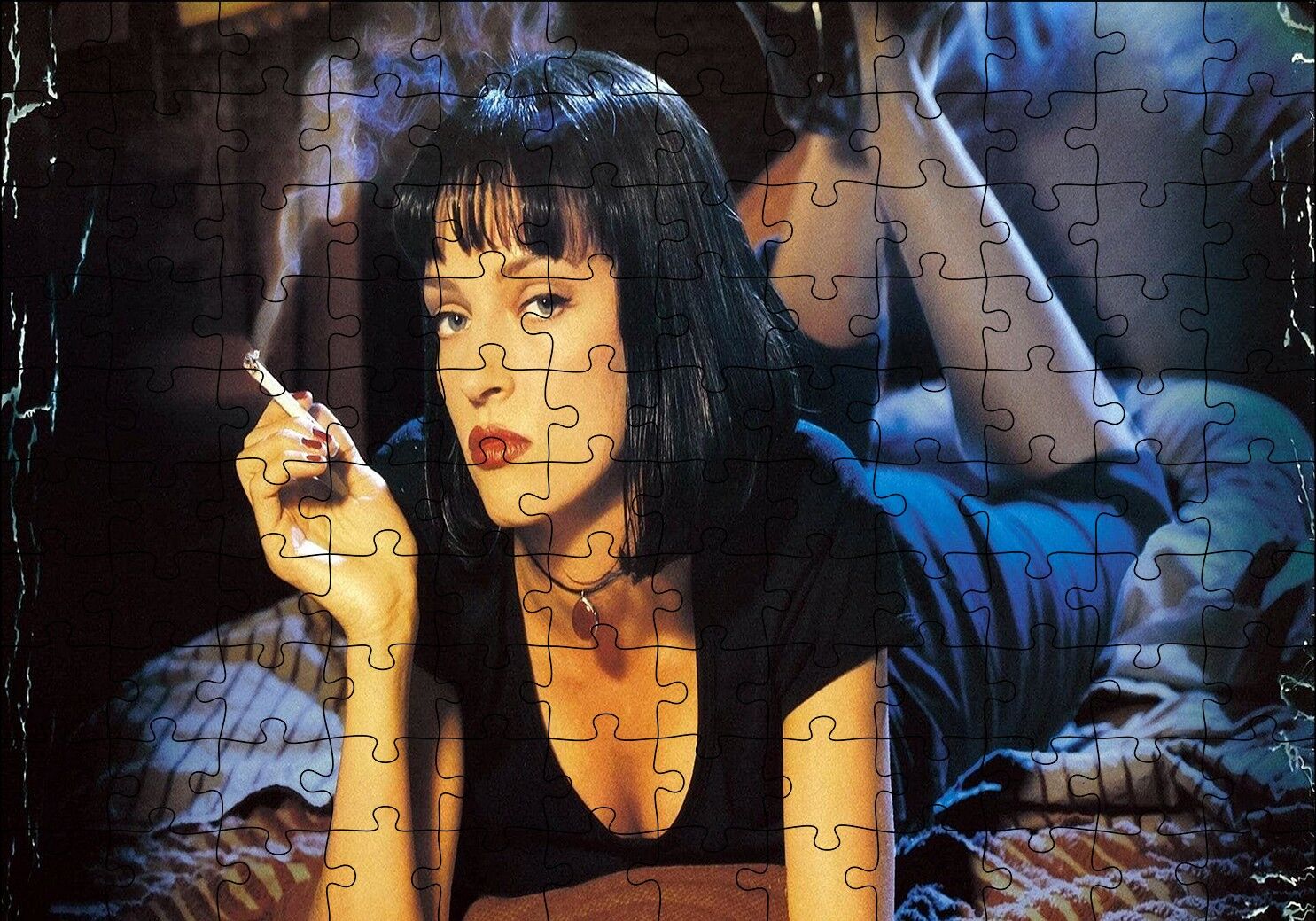 Pulp Fiction Ucuz Roman 1994 Görseli Puzzle Yapboz MDF Ahşap