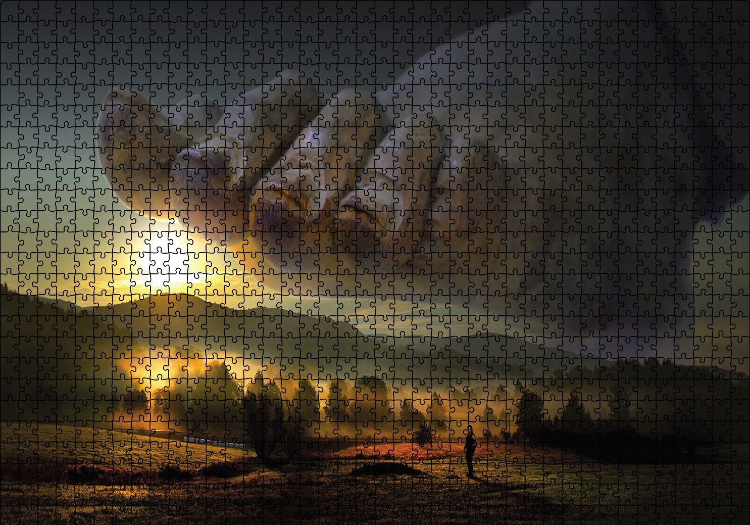 Adam Doğa Ayak Gücü Puzzle Yapboz MDF Ahşap 1000 Parça 49 cm X 68 cm