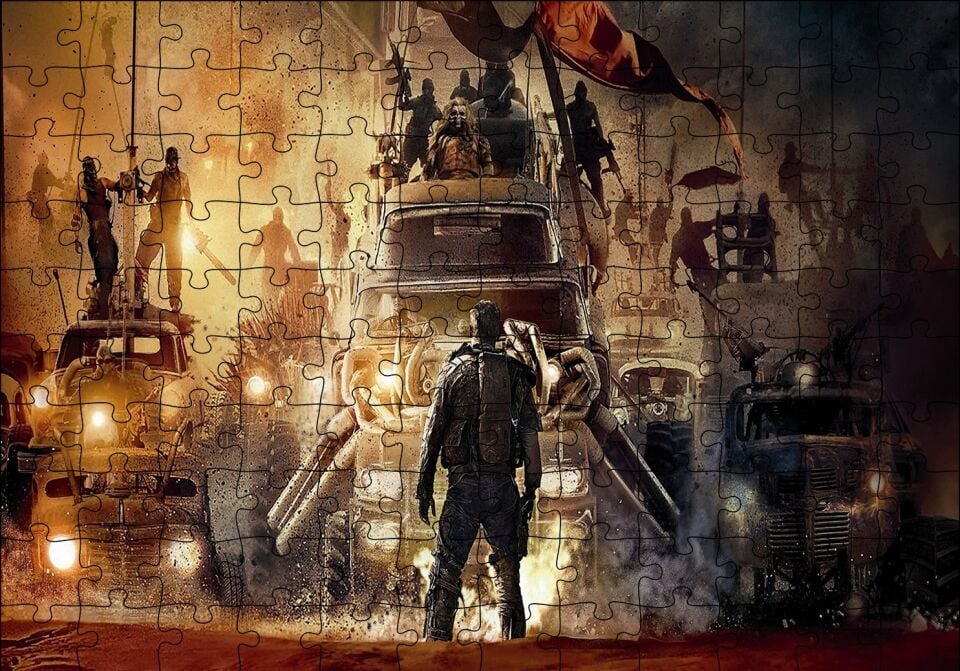 Mad Max Fury Road Kompozisyon Puzzle Yapboz MDF Ahşap 120 Parça 24 cm X 34 cm