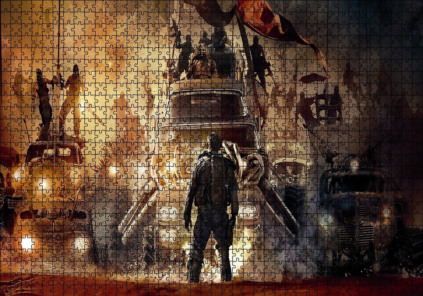 Mad Max Fury Road Kompozisyon Puzzle Yapboz MDF Ahşap 1000 Parça 49 cm X 68 cm