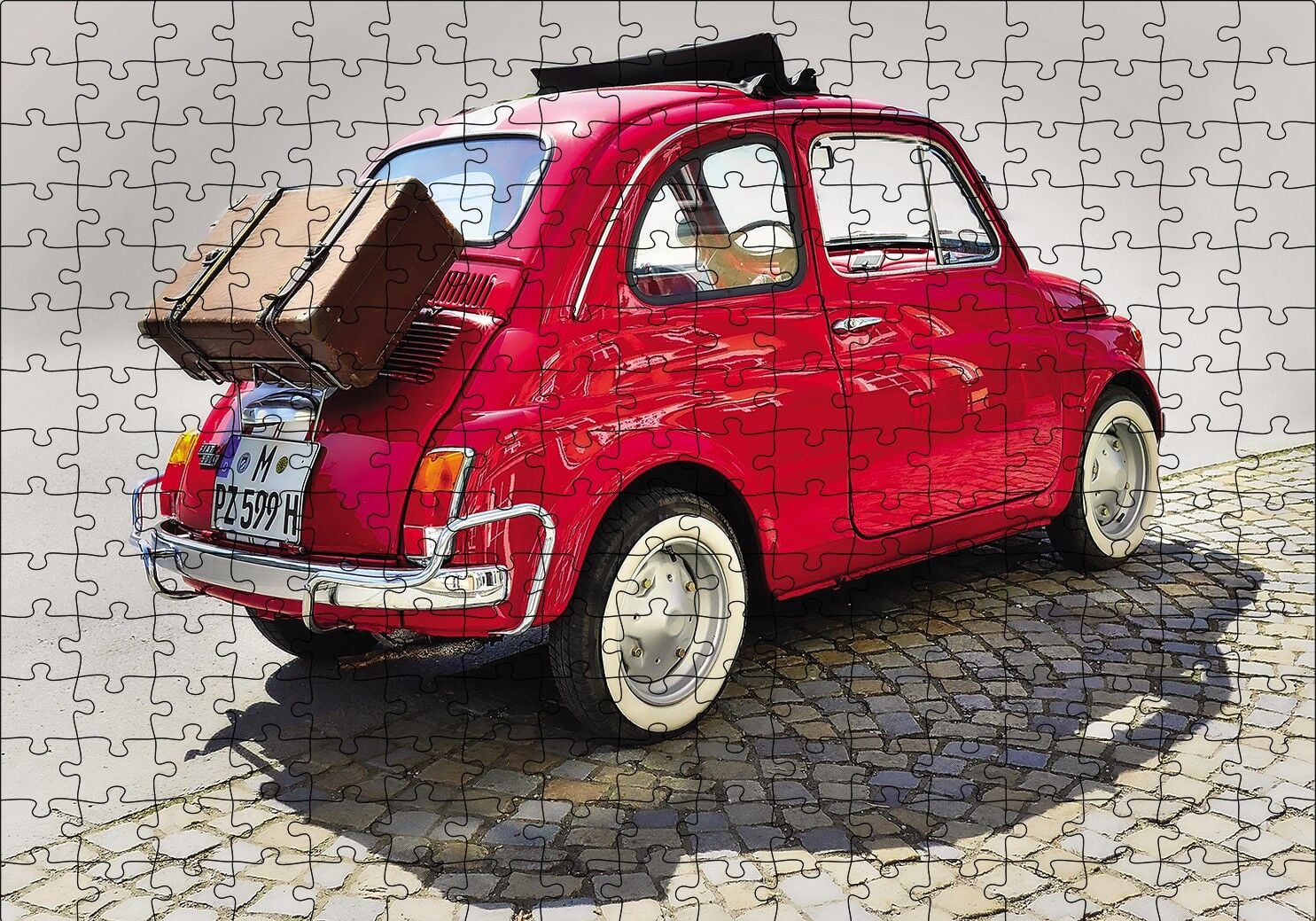 Fİat Bis Yolda Puzzle Yapboz MDF Ahşap 255 Parça 34 cm X 49 cm