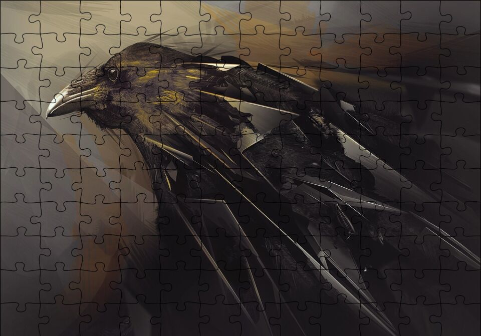 Amerikan Kargası Puzzle Yapboz MDF Ahşap