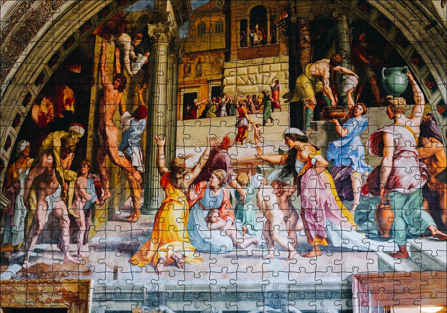 Tarihi Bina Duvar Resmi Puzzle Yapboz MDF Ahşap 255 Parça 34 cm X 49 cm