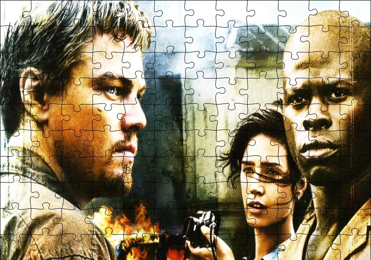 Kanlı elmas Film Afişi Puzzle Yapboz MDF Ahşap