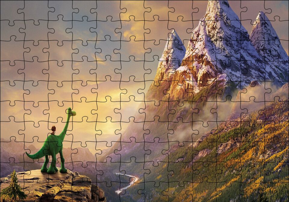 The Good Dinosaur Puzzle Yapboz MDF Ahşap 120 Parça 24 cm X 34 cm