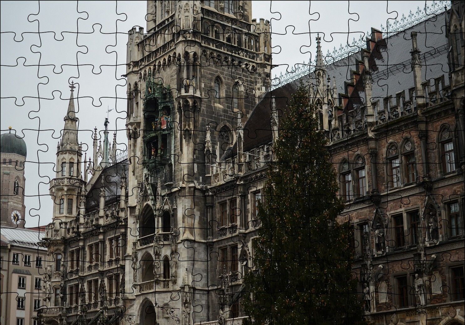 Tarihi Görkemli Katedral Puzzle Yapboz MDF Ahşap 120 Parça 24 cm X 34 cm