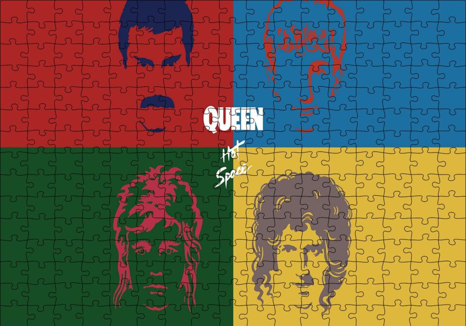 Queen Hot Space Puzzle Yapboz MDF Ahşap 255 Parça 34 cm X 49 cm