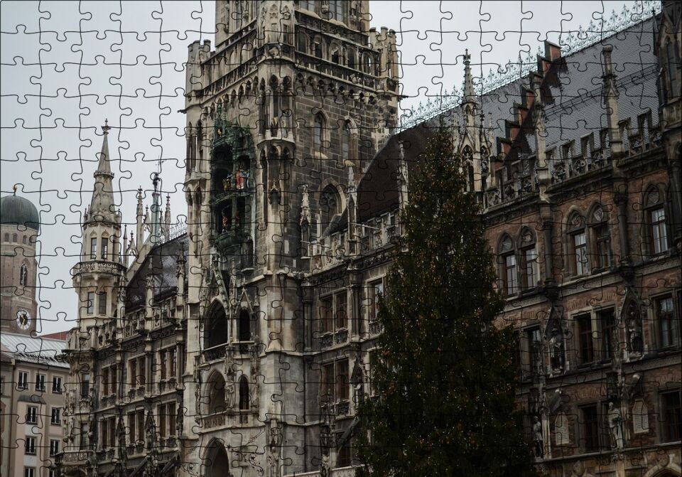 Tarihi Görkemli Katedral Puzzle Yapboz MDF Ahşap 255 Parça 34 cm X 49 cm