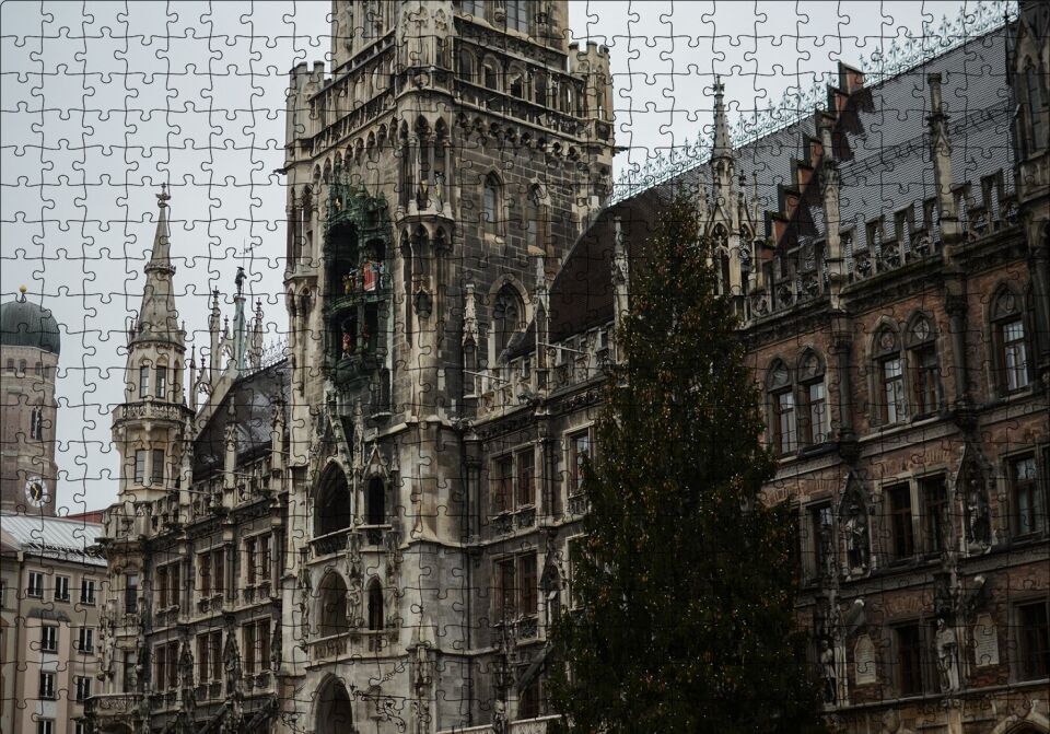Tarihi Görkemli Katedral Puzzle Yapboz MDF Ahşap 500 Parça 49 cm X 68 cm