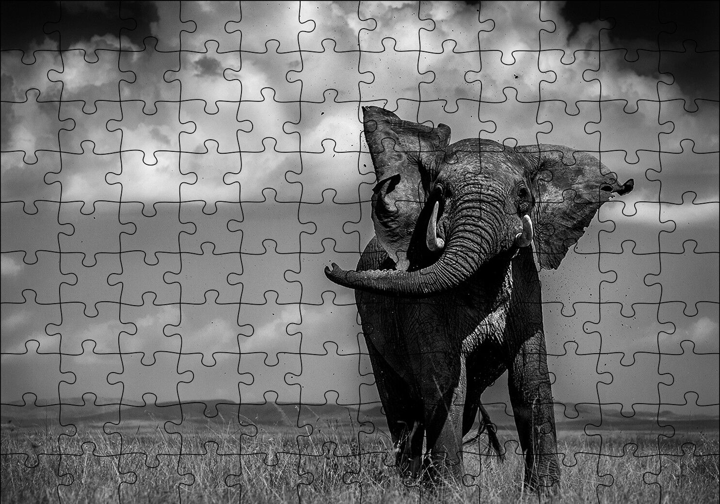 Asya Fili Puzzle Yapboz MDF Ahşap