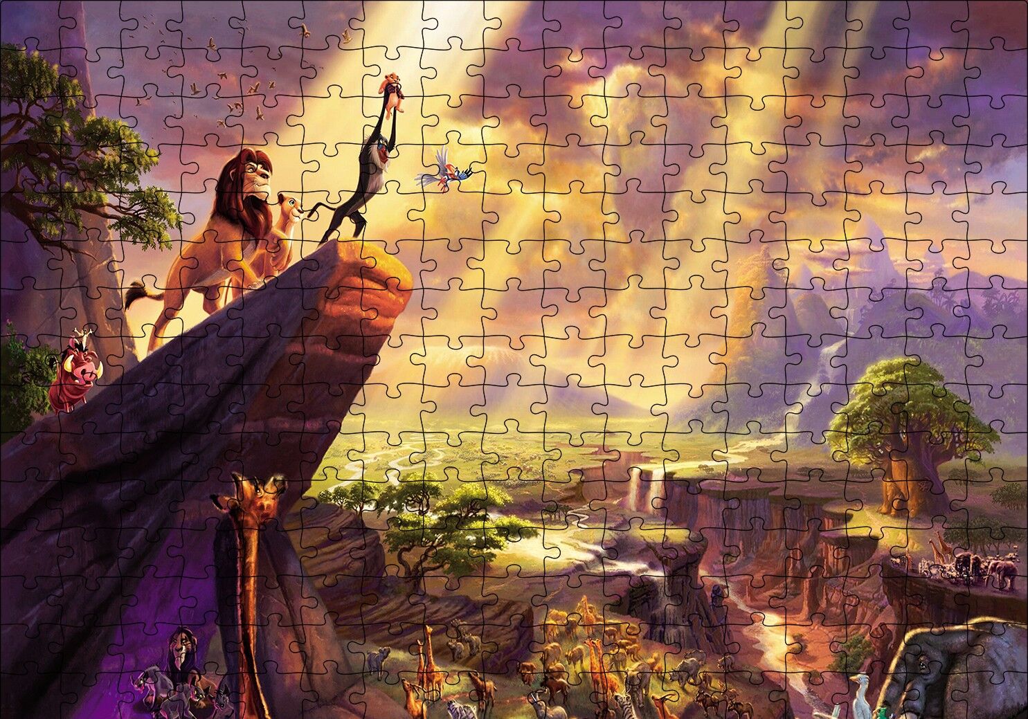 The Lion King Puzzle Yapboz MDF Ahşap 255 Parça 34 cm X 49 cm