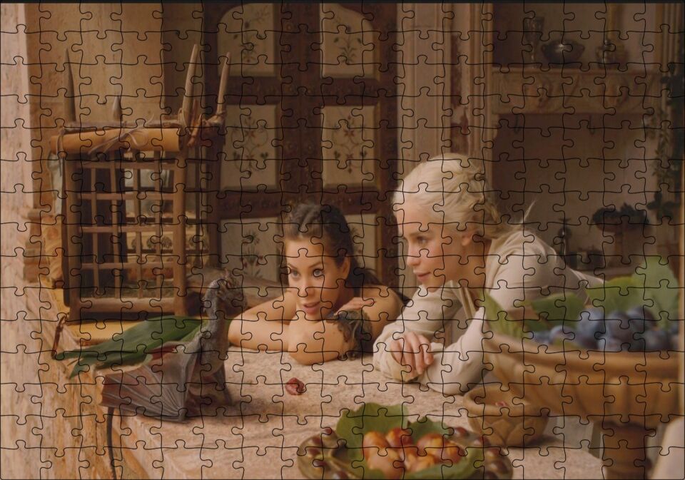 Game of Thrones Yavru Ejderhalar Puzzle Yapboz MDF Ahşap 255 Parça 34 cm X 49 cm