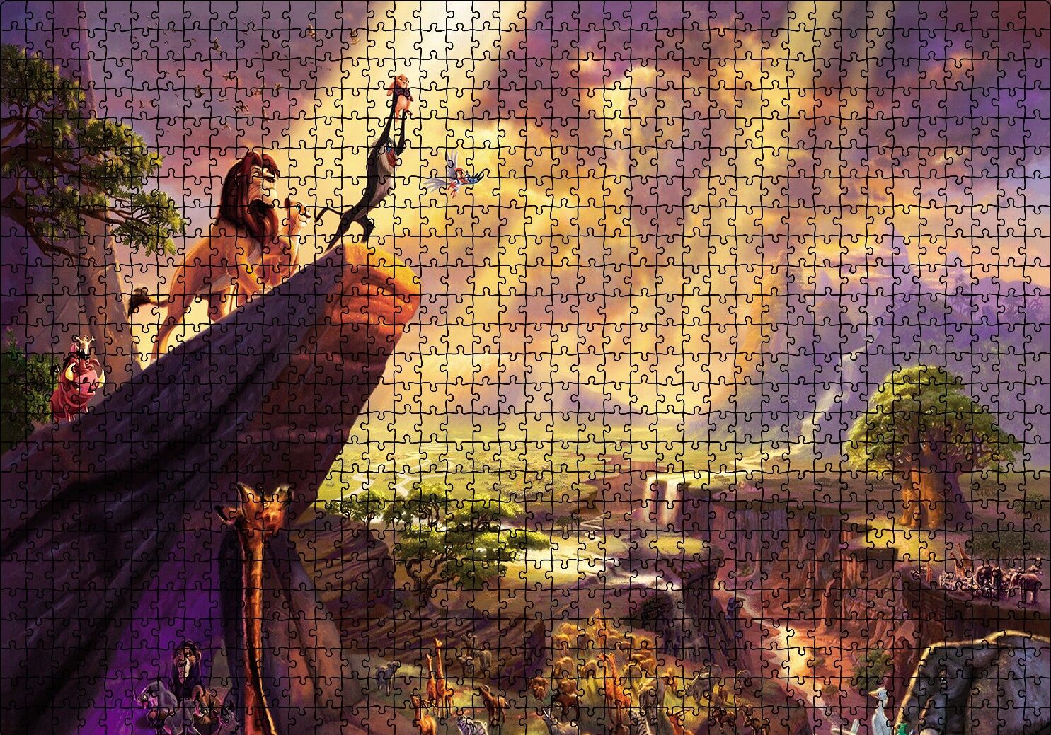 The Lion King Puzzle Yapboz MDF Ahşap 1000 Parça 49 cm X 68 cm