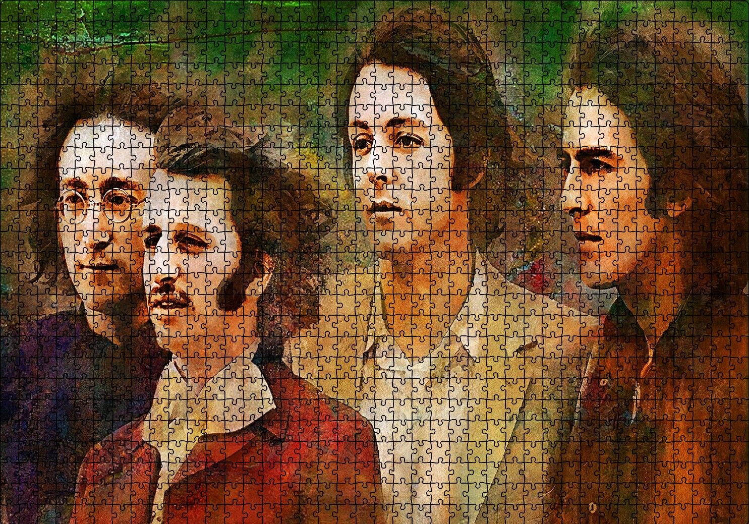 The Beatles Duvar Boyama Puzzle Yapboz MDF Ahşap 1000 Parça 49 cm X 68 cm