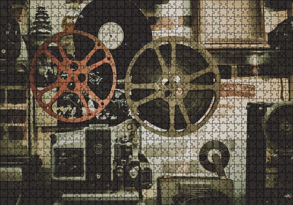 Film Makinesi Puzzle Yapboz MDF Ahşap 1000 Parça 49 cm X 68 cm