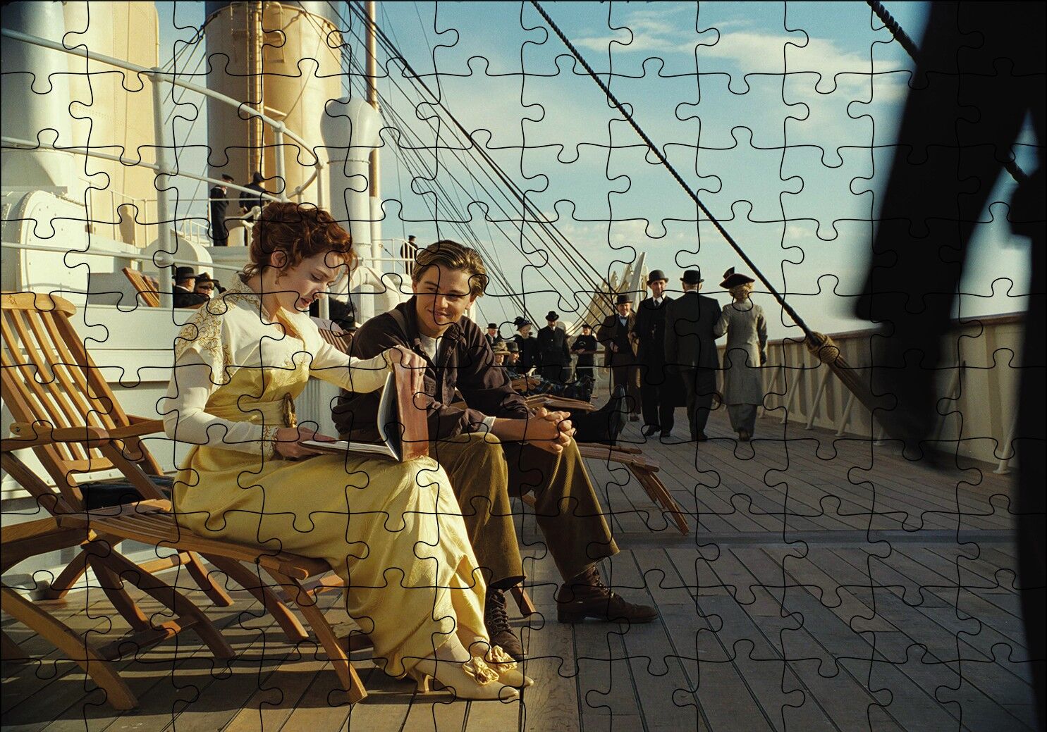 Titanic Filmi 1997 Puzzle Yapboz MDF Ahşap 120 Parça 24 cm X 34 cm