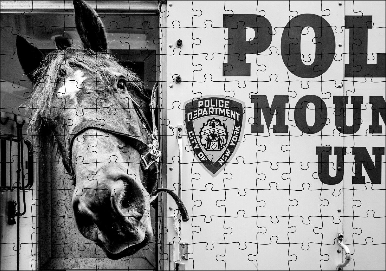 New York Polis Departmanı'nın Emektar Üyesi Puzzle Yapboz MDF Ahşap