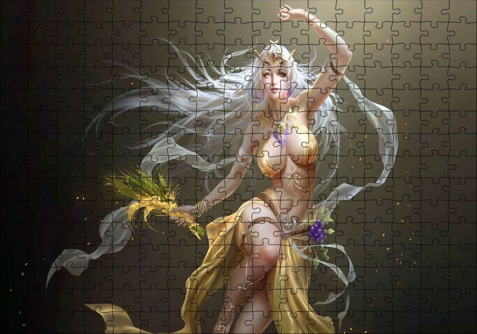 League of Angels Melek Savaşçı Puzzle Yapboz MDF Ahşap 255 Parça 34 cm X 49 cm