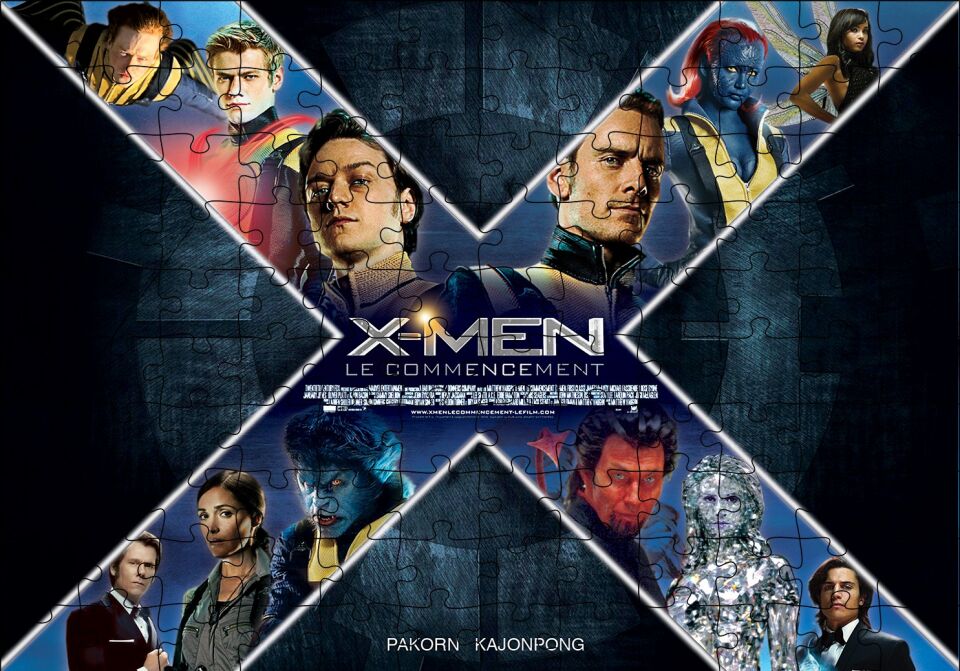 X Men Film Afişi Puzzle Yapboz MDF Ahşap