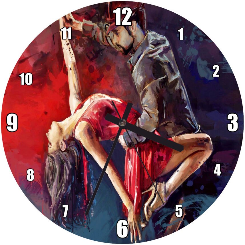Yağlı Boya Resmi Son Tango Görseli Mdf Ahşap Duvar Saati